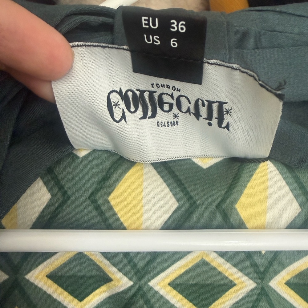 NWT The Collectif Vintage -Inspired Green Halter Dress comes with Bolero - Picture 5 of 6
